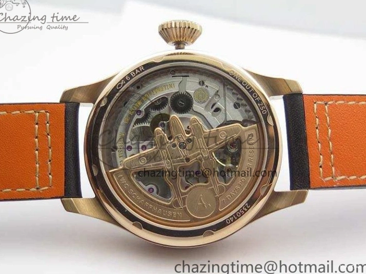 MIROTIME 0125 Popular Big Pilot Real PR IW502706 RG YLF 1:1 Best Edition Brown Dial On Calfskin Strap A 7223